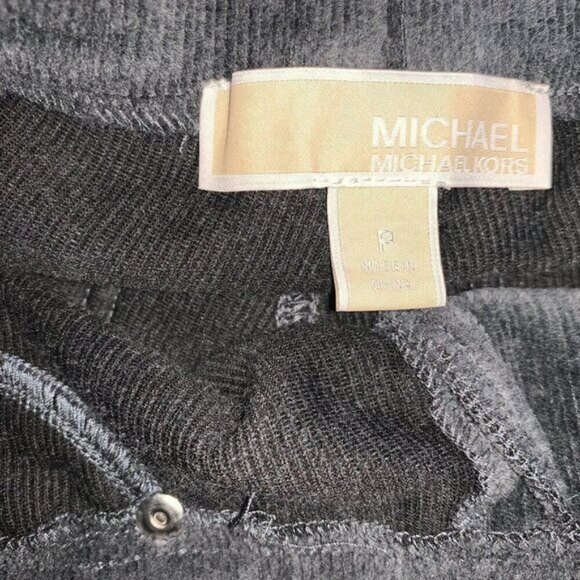 Michael Kors Womens Grey Corduroy Pull-On Jeggings Size P - Picture 2 of 12